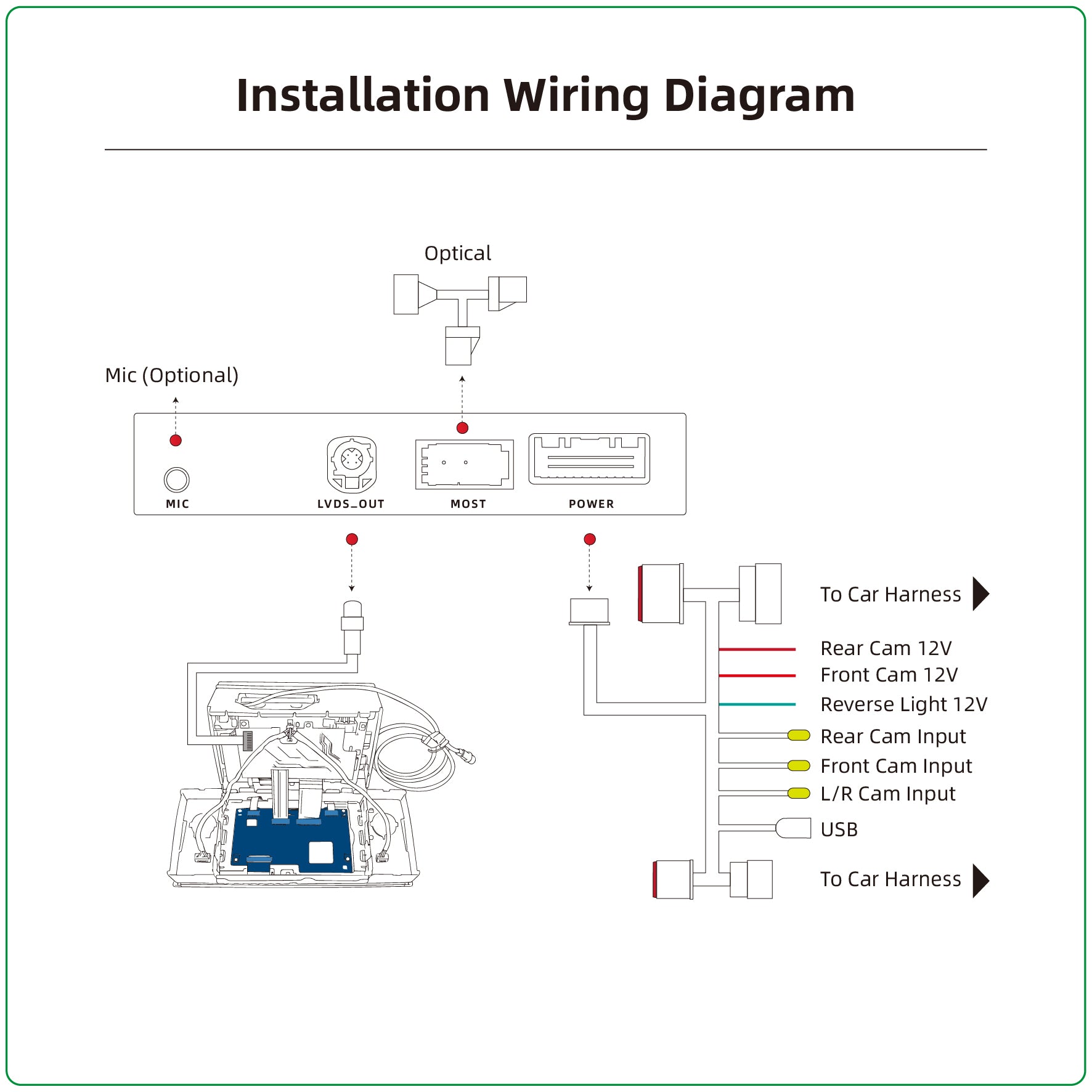 Range Rover L322 2010 - 2012 Wireless CarPlay Android Auto MOST Interface