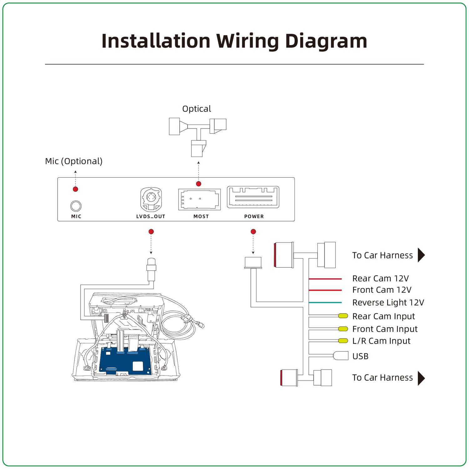 Range Rover &amp; Discovery 4 Wireless CarPlay &amp; Android Auto MOST interface(2009–2012)