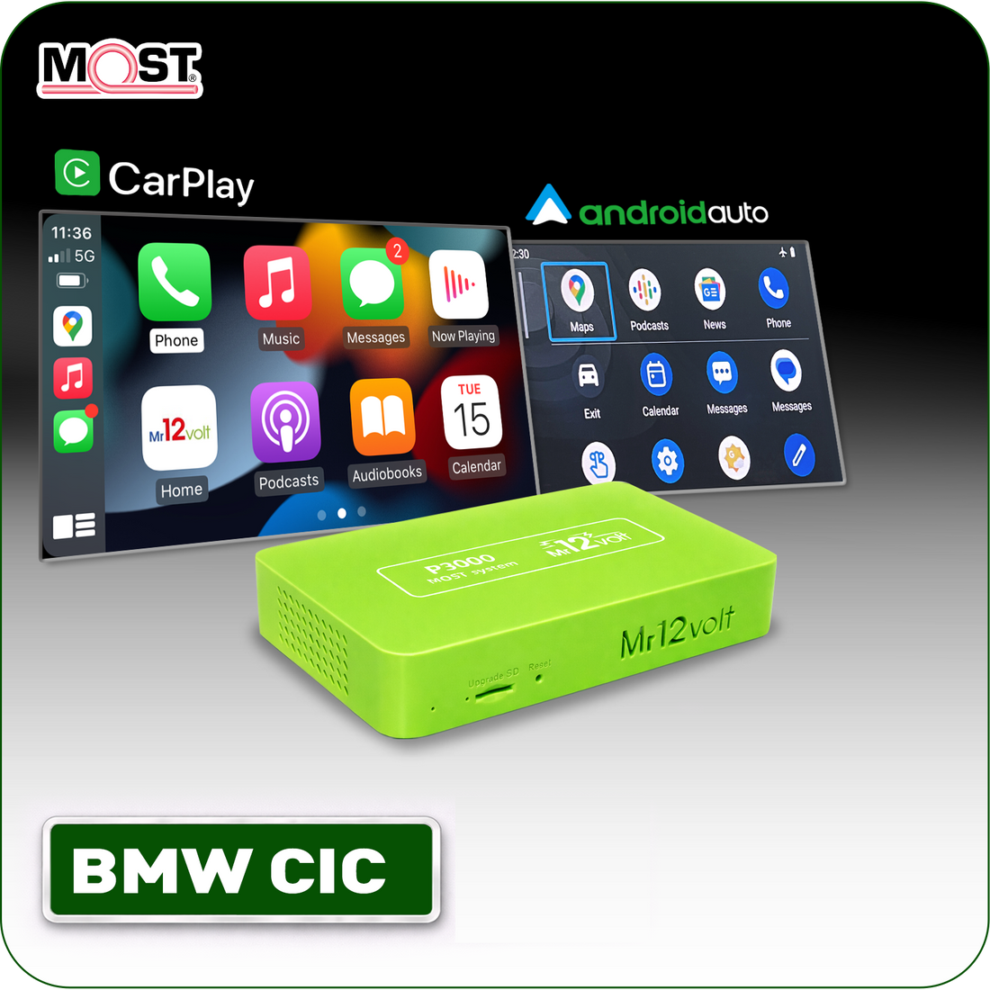 BMW CIC Wireless Apple CarPlay Android Auto MOST Interface