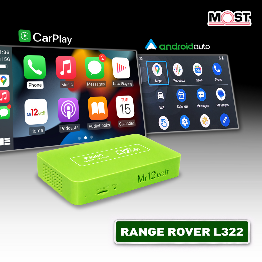 Range Rover &amp; Discovery 4 CarPlay &amp; Android Auto Retrofit (2009–2012)