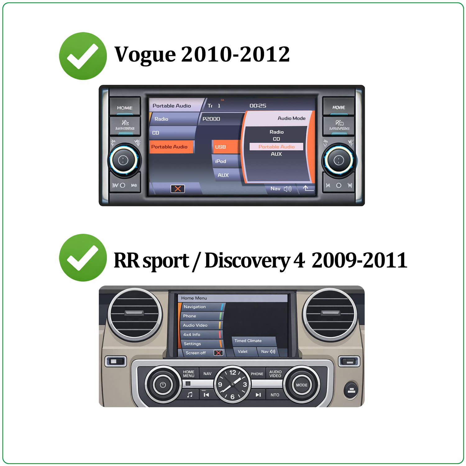 Range Rover &amp; Discovery 4 Wireless CarPlay &amp; Android Auto MOST interface(2009–2012)