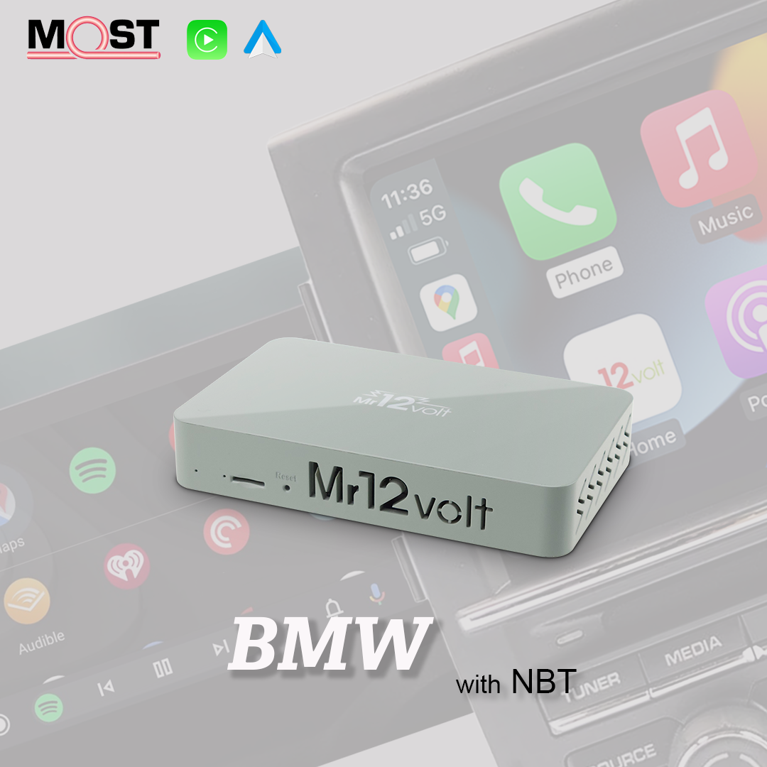 High-End BMW NBT MOST Bus CarPlay &amp; AA Interface with OEM mic support + TV enabler