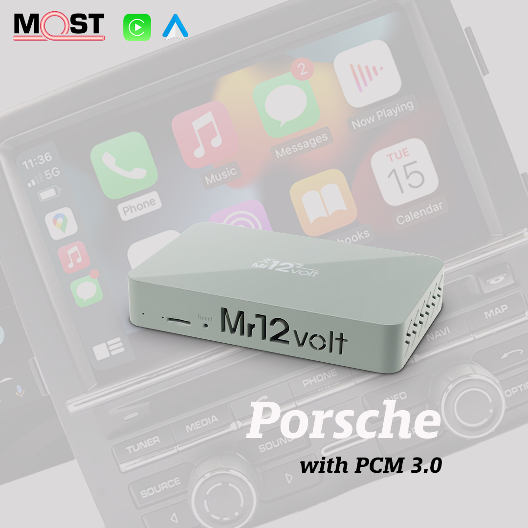 High-End Porsche PCM 3.0 MOST Bus CarPlay &amp; AA Interface OEM mic support 911 Boxster Cayman