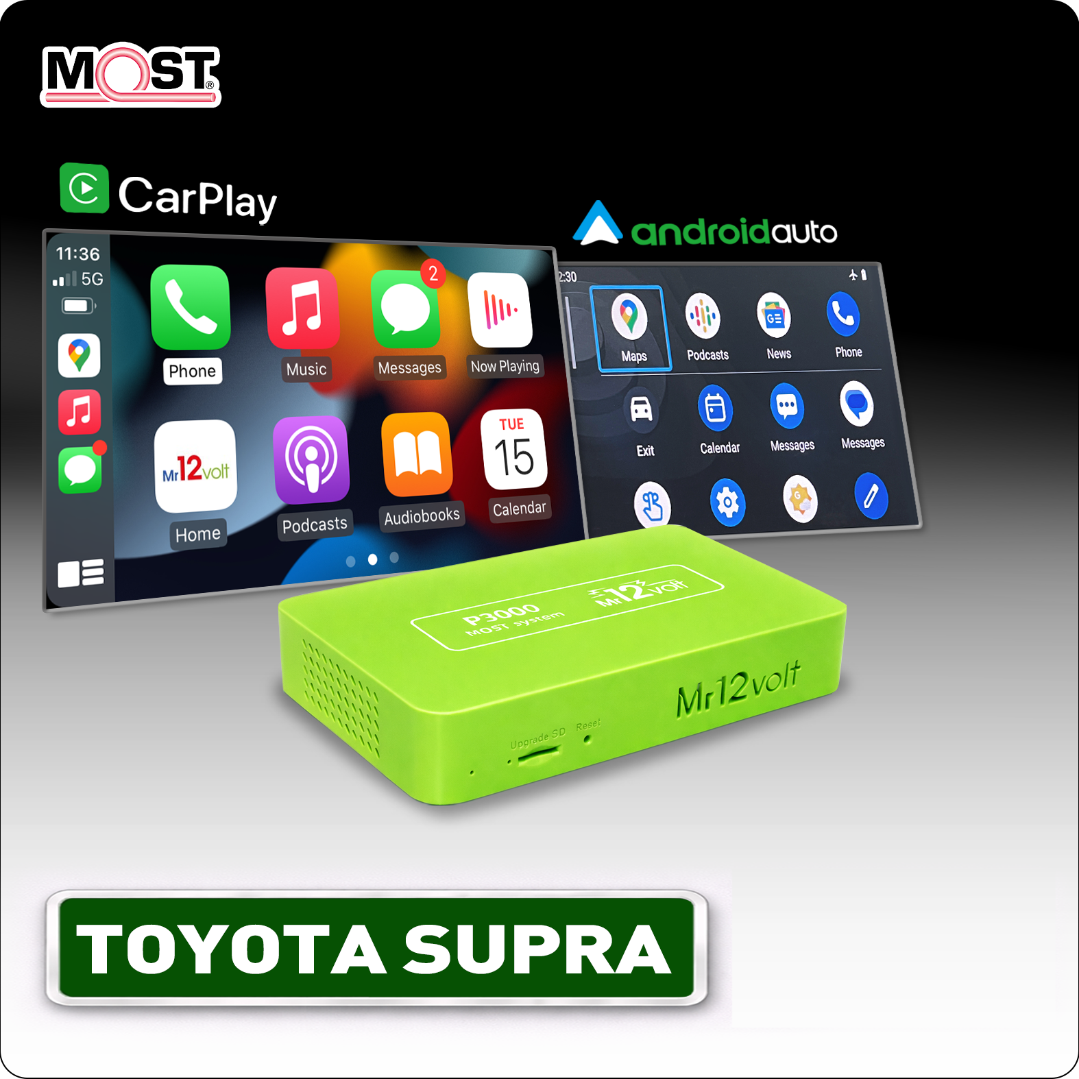 Toyota Supra A90 Wireless Apple CarPlay &amp; Android Auto MOST Interface